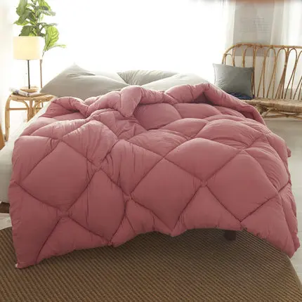 

Pure Color Winter Quilt Duvet 1.5~3kg Weigte Down Quilt Duvet King Queen Twin Size Very Warm Winter Blanket Comforter Filler