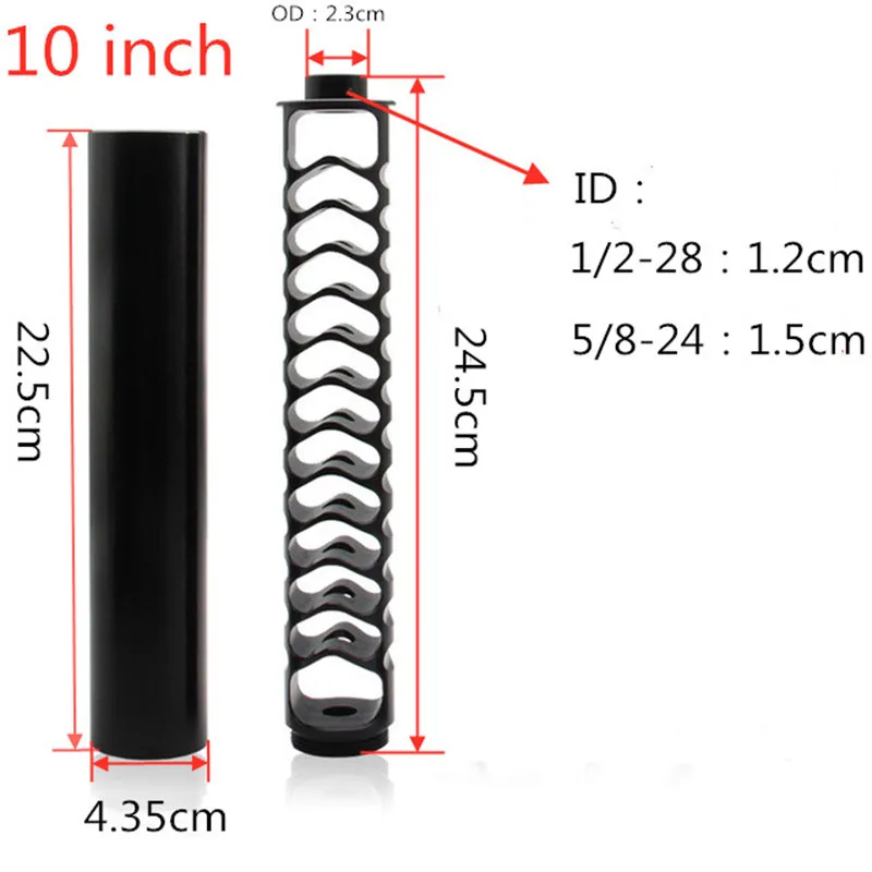 10 дюймовая спираль 1/2-28 5/8-24 M14x1L M14x1 1/2-20 для фильтров NAPA 4003 WIX 24003 для. 223 .308 AK SKS |