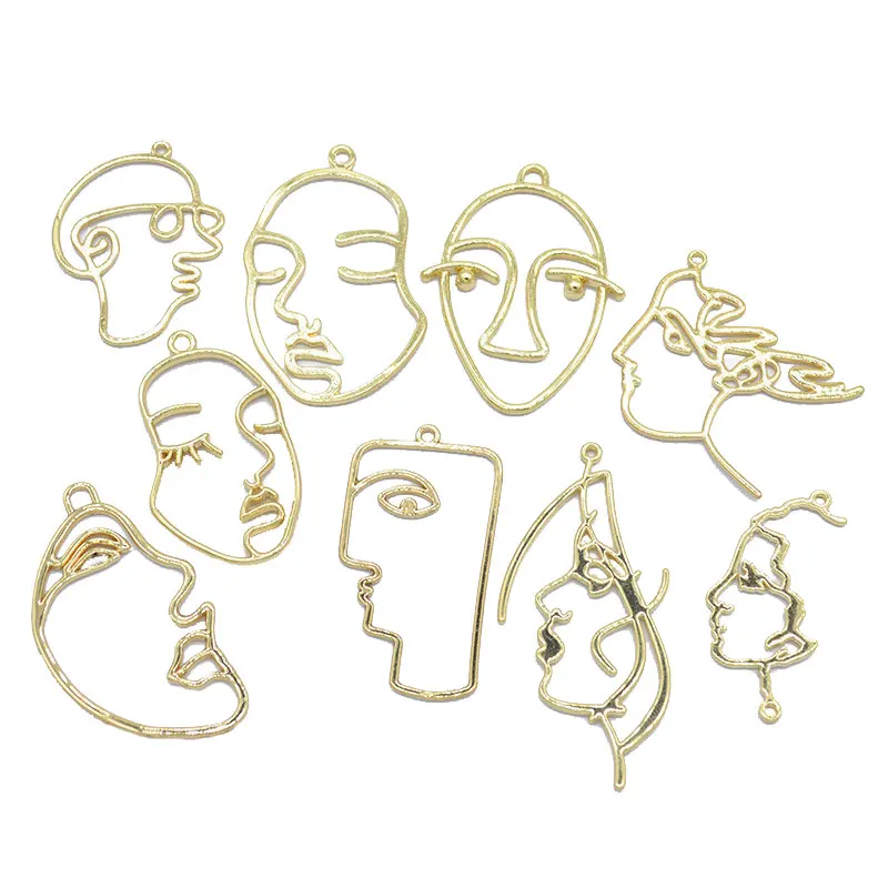 Трендовые Абстрактные Художественные висячие серьги-подвески золотистого цвета