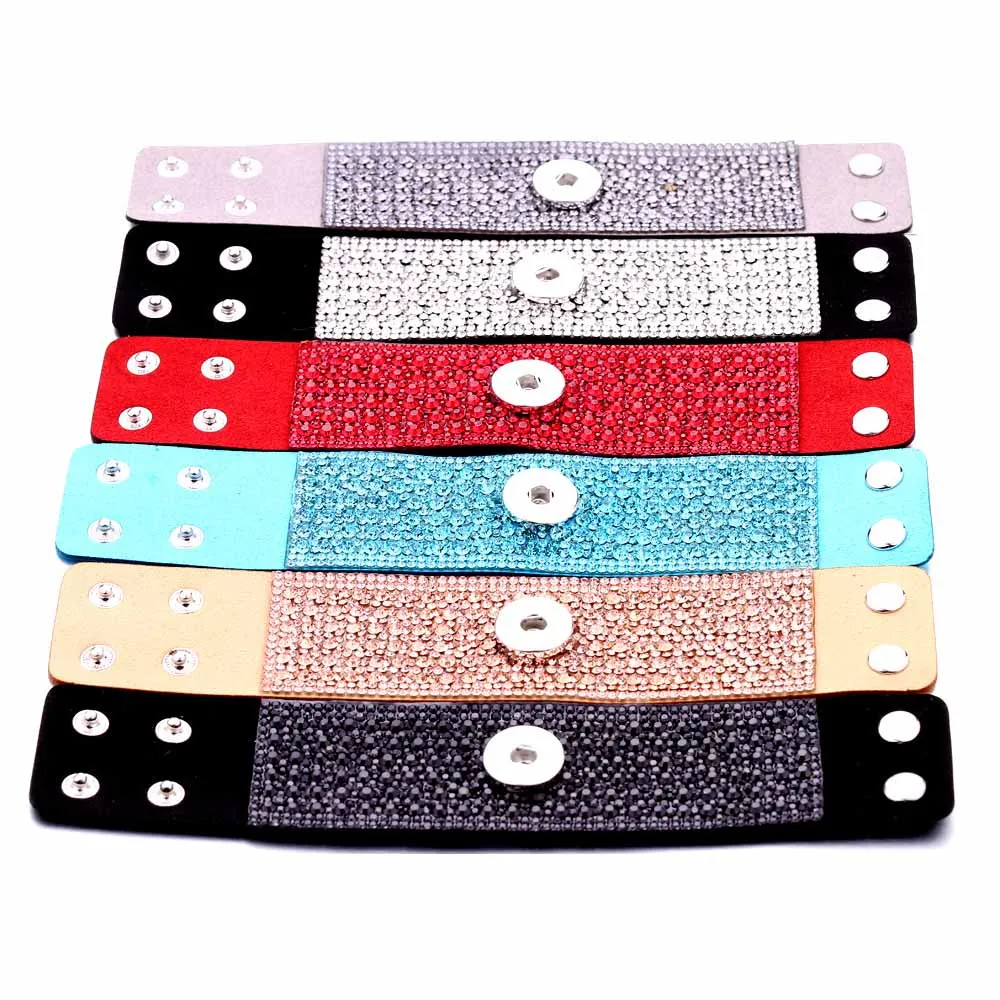 Новый кожаный браслет с застежкой для женщин бриллиантовый подходит рукоделия 18