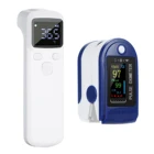 Бесконтактный ИК-термометр, инфракрасный ЛОБНЫЙ термометр + пальчиковая Оксиметрия с OLED-дисплеем, измеритель уровня кислорода в крови, Пульсоксиметр