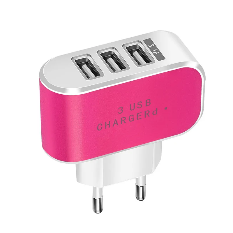 Адаптер для настенного зарядного устройства с вилкой EU/US 3 порта usb зарядное