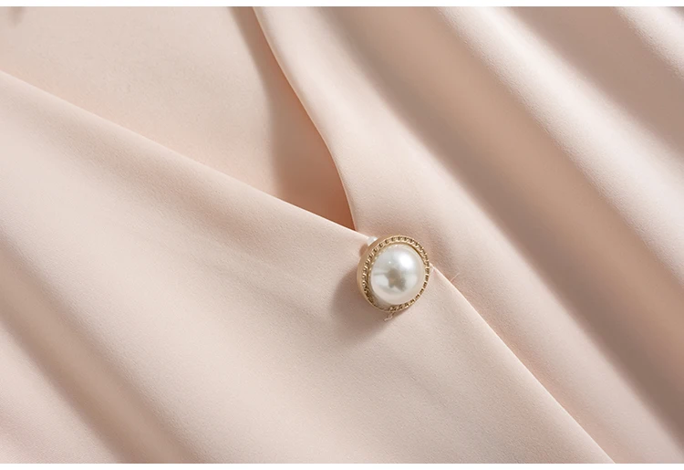 Блузка женская шифоновая с длинным рукавом элегантная офисная рубашка V образным