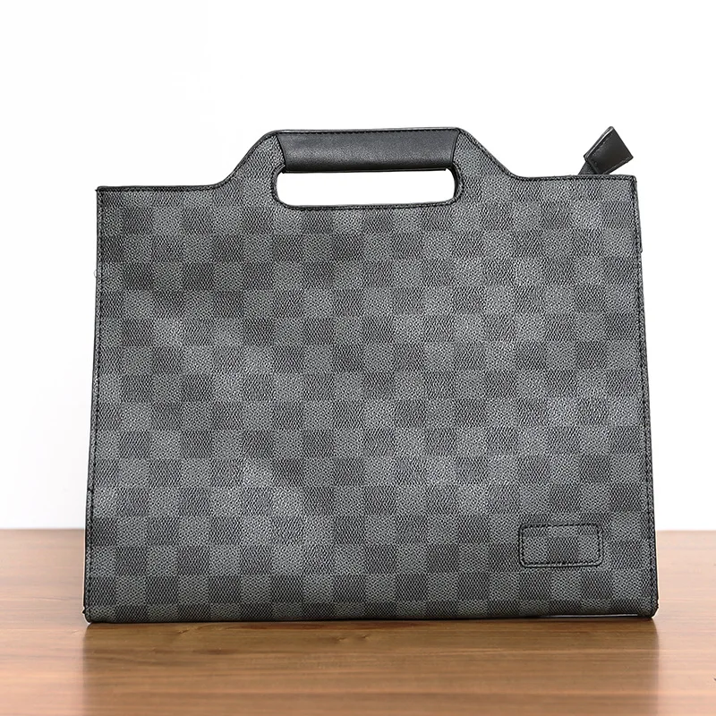 

Fashion Men's Handbag Luxury Shoulder Bag Men Large Capacity Leather Briefcase Laptop Hand Bags for A4 Documents Casual Tote