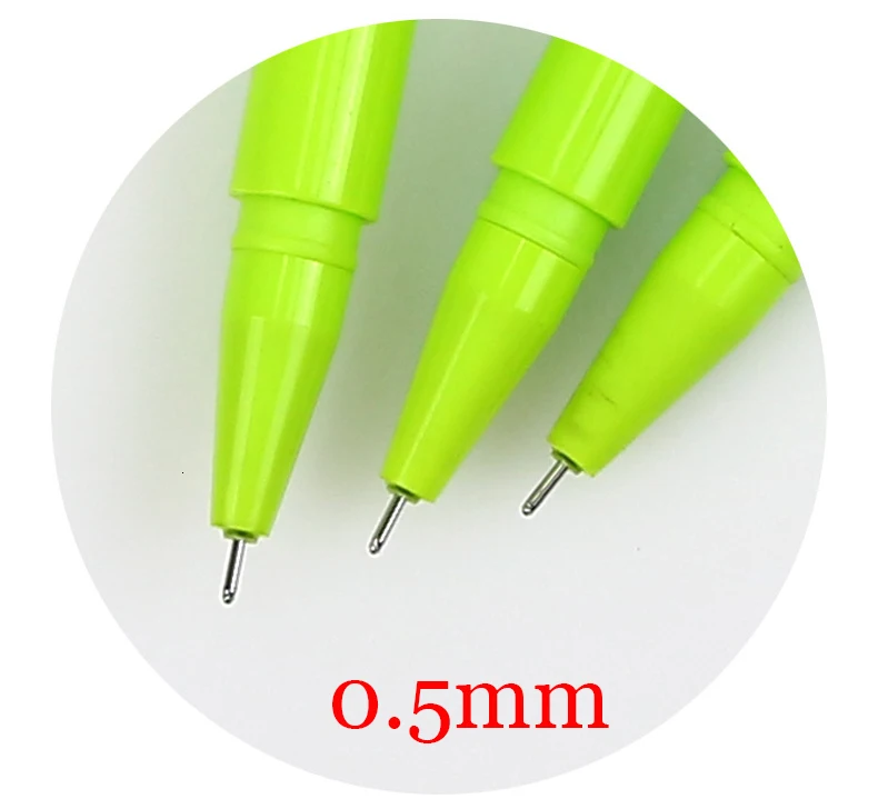 3 pcs/lot set of gel pens colorful for writing brand school material kawaii stationery store creative white cute things 04143