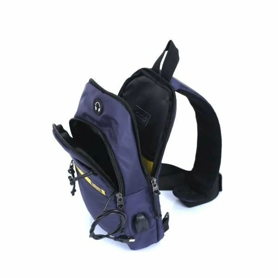 

Men Bag 2021 S 31203 one shoulder and chest bag Navy blue Male Sport bag