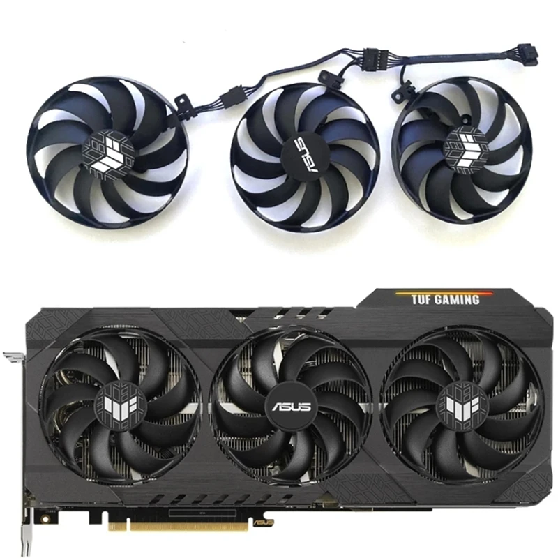 

new 3PCS CF9010U12D 7PIN 12V RTX3080 GPU Cooling fan，For ASUS GeForce RTX 3060 Ti 3070 3080 3090 TUF OC GAMING Graphics card fan