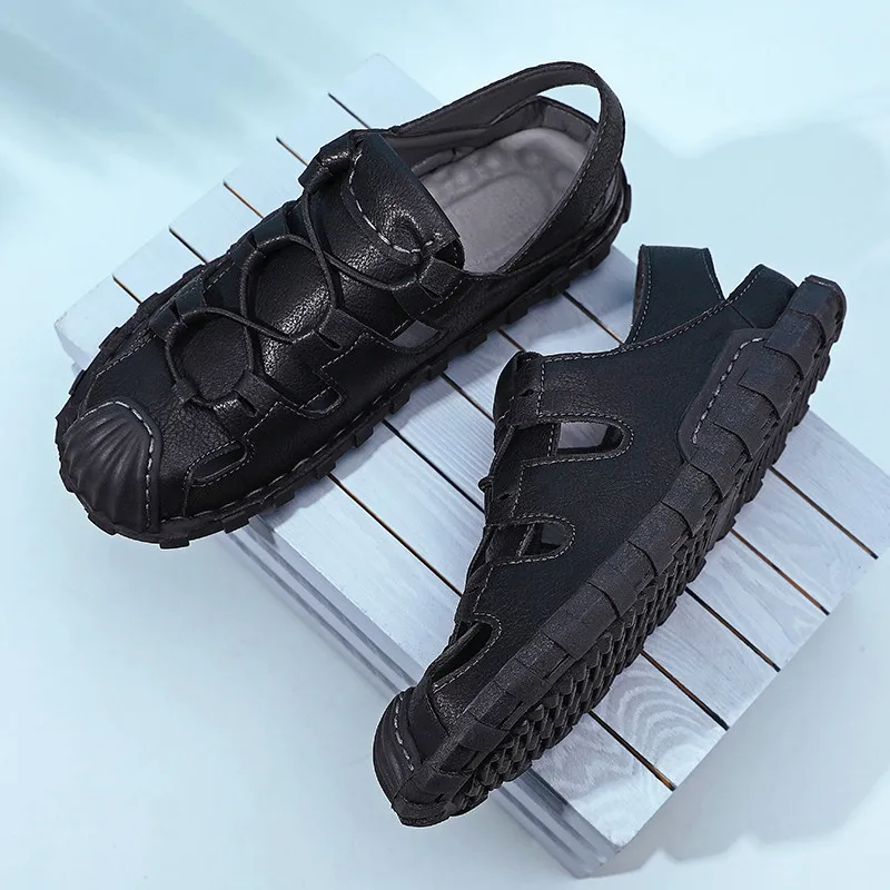 

Soft Men's Summer Shoes Light Flat Indoor Slippers New 2021 Comfortable Men Trend Non-slip Simplicity Hollow Out Sandals