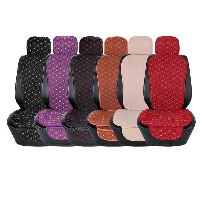 

Льняная ткань, нескользящий коврик для автомобильного сиденья, подходит для большинства автомобилей