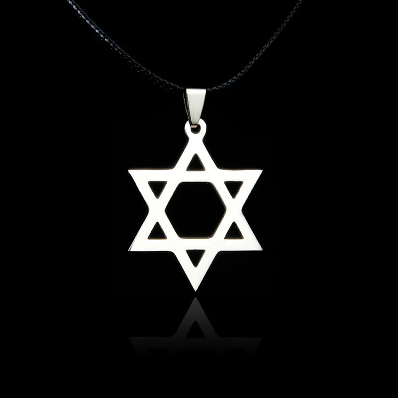 Ожерелье из нержавеющей стали с подвеской в виде звезды Давида для женщин рок