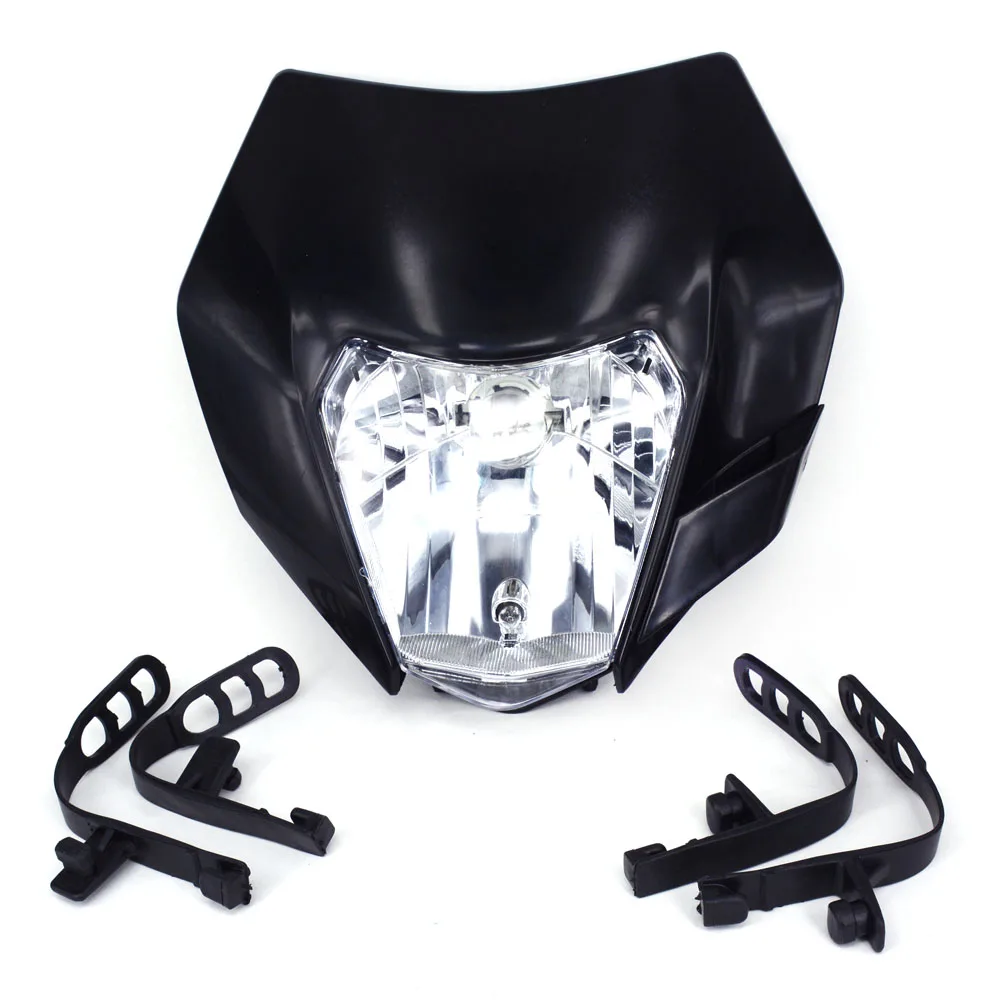 Черный Мотоциклетные Универсальные фары для KTM EXC EXCF XC XCF XCW XCFW SX SXF SXS SMR 125 250 350 450 500 505 520 530 - Цвет: Черный