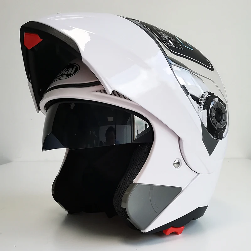 JIEKAI мотоциклетный шлем с откидной крышкой защитный головной убор для мотогонок