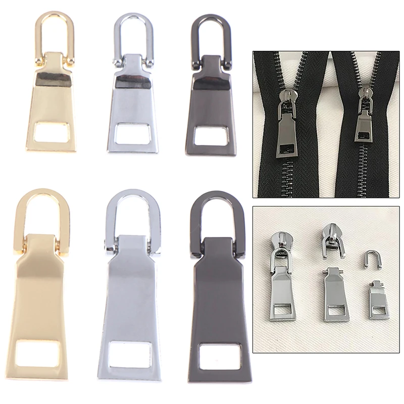 

1Pcs 5# 3# Detachable Metal Zipper Pullers For Zipper Sliders Head Zippers Repair Kits Zipper Pull Tab DIY Sewing Accessories