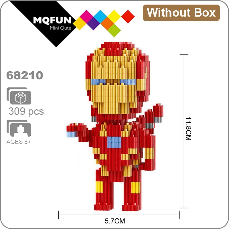 68210 Without Box Linkgo Мститель супер герой Железный человек Человек-паук танос фигурки мини строительный блок кирпичи Сборная модель обучающая игрушка - Цвет: 68210 Without Box