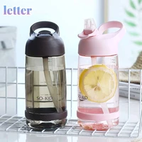 550ml baby feeding plastic cup bpa free children bottle with straw drinker leak proof tumbler portable learn drinking sippy cup