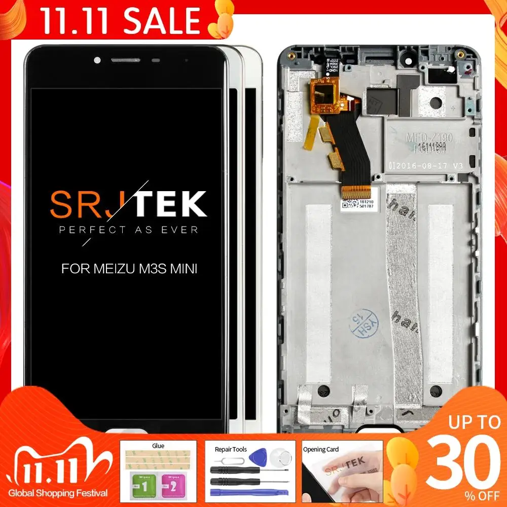

For Meizu M3S LCD Display Touch Screen Digitizer Assembly MEIZU M3S LCD With Frame M3S mini Y685H Y685Q Screen Replacement Parts