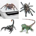 3D Автомобильная наклейка, животные, бампер, паук, геккон, скорпионы, Стайлинг автомобиля, абаритная виниловая наклейка, наклейка, автомобильные аксессуары для мотоциклов