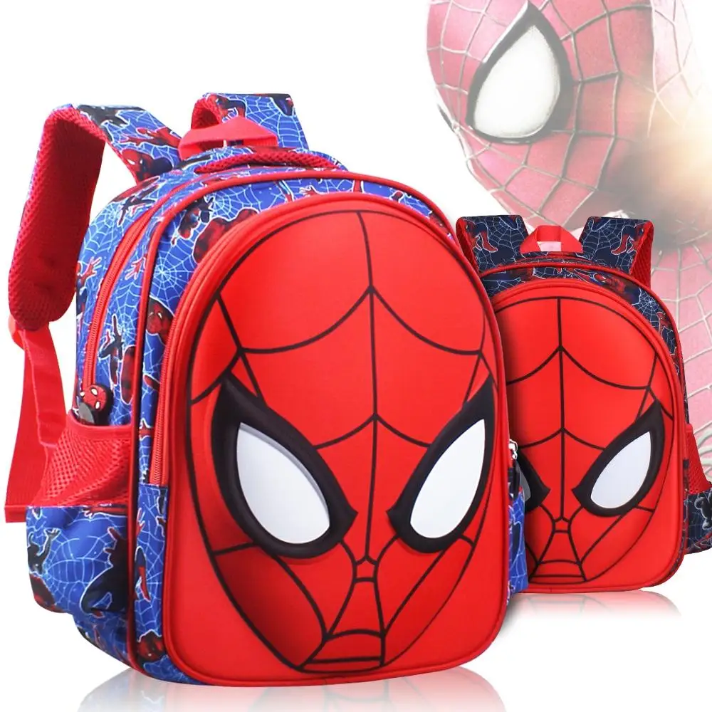 

Disney Fashion Cute Cartoon Spider-Man Backpack Simple Waterproof Wearable Large Capacity Children's Lightweight School Bag