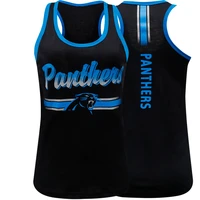 womens sporty lounge cotton casual american athletic tank tops panthers crew neck sexy camisole vest sleeveless tops black