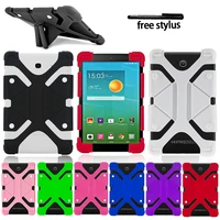 universal silicone stand case cover for alcatel 1t 3t a3 10 10 1inch drop resistance four corner shockproof protection case