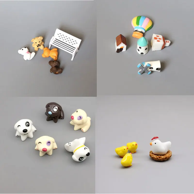 5 шт. милый мини цыпленок кролик корова овечка животное микро фотография