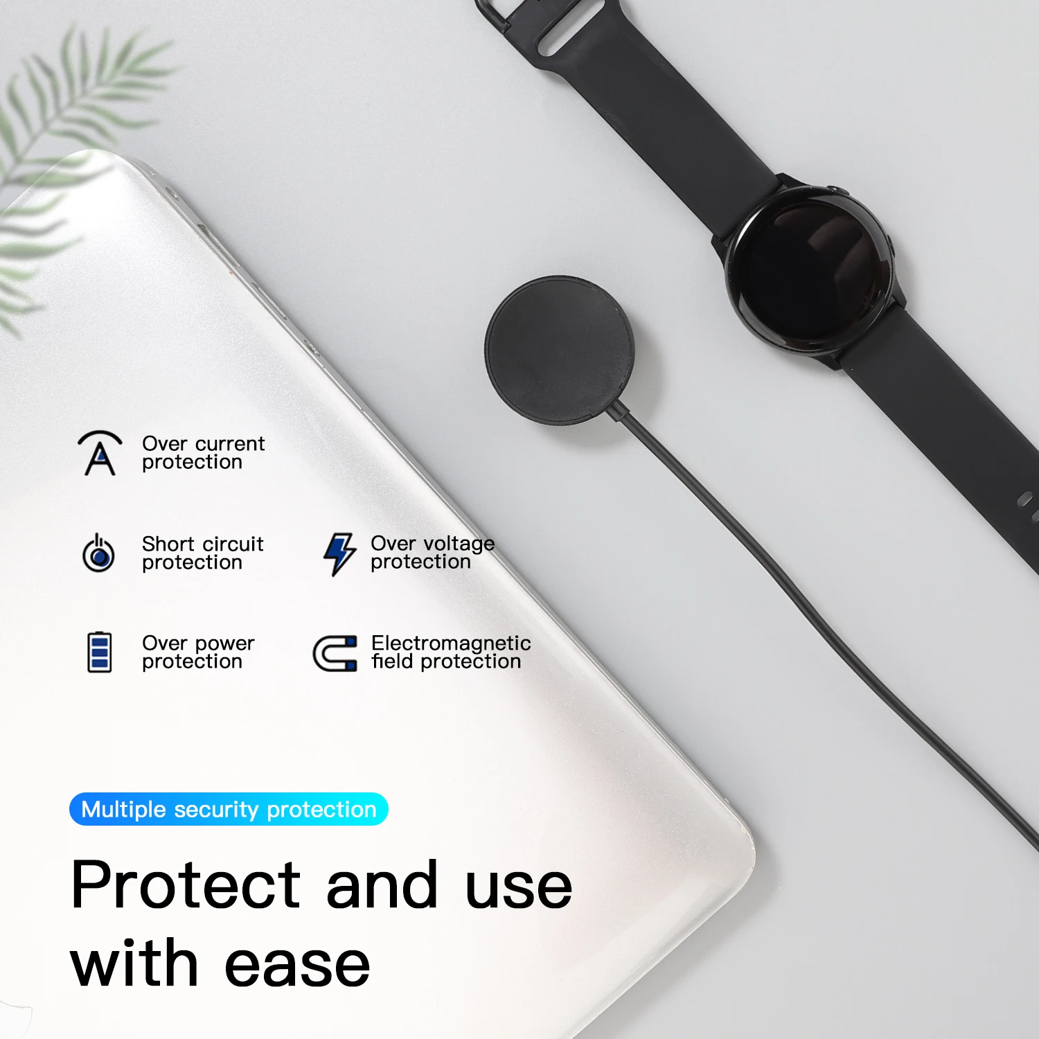 Магнитный зарядный док-кабель для Samsung Galaxy Watch 3 Active 1 2 Smart 40 мм/44 мм Портативный