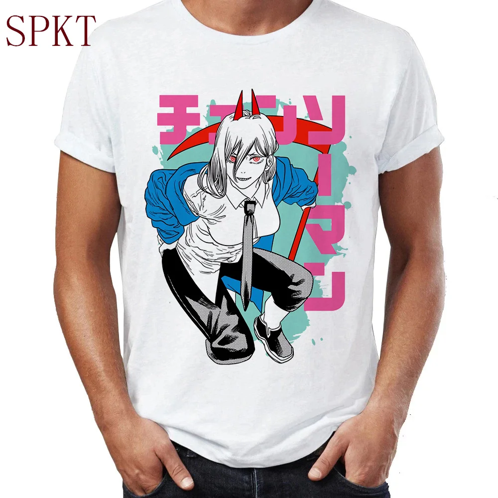 

Kawaii Japanese cartoon Chainsaw Man print T shirt Harajuku cartoon anime t shirt men oversized gothic punk women/men's T-Shirts