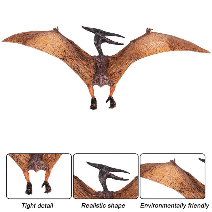 

Pterosaur Dinosaur Model Simulation Wild Beast Action Figure Educational Ancient Animal Toy PVC for Child Kids Decor Gift