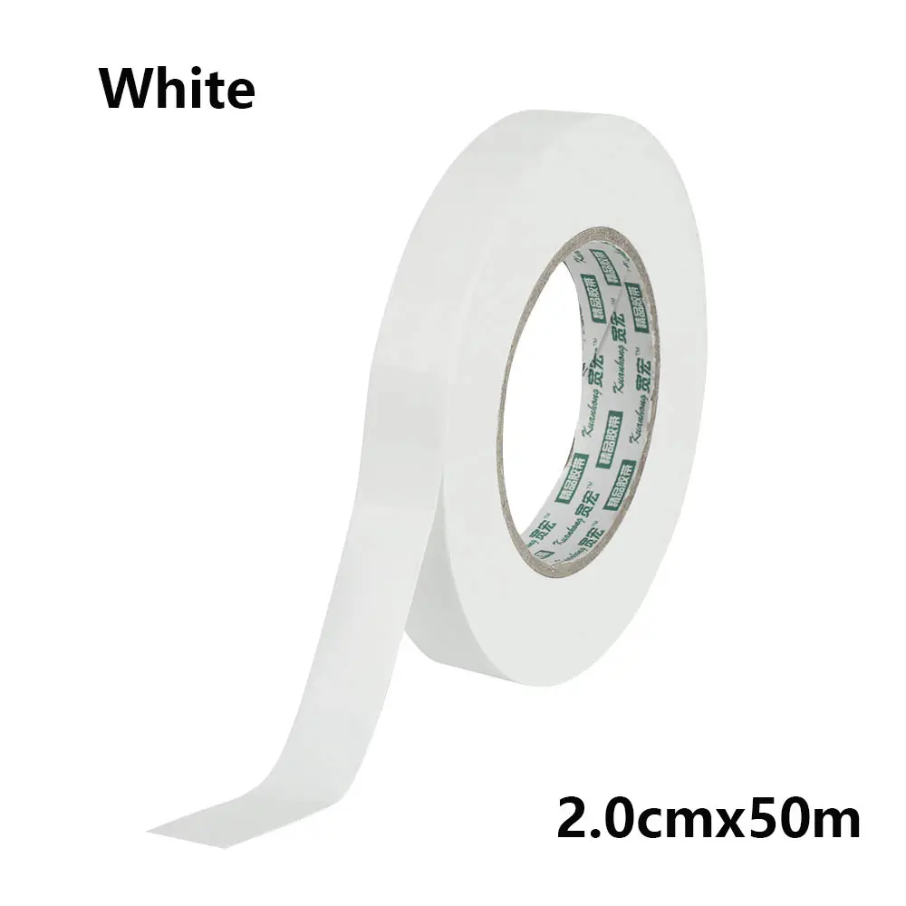 2.0cmx50m-white 1 шт. многоцелевой самоклеющийся Прочный красочный резиновый силиконовый ремонт водонепроницаемый склеивающий скотч спасательный самоплавящийся провод - Цвет: 2.0cmx50m-white