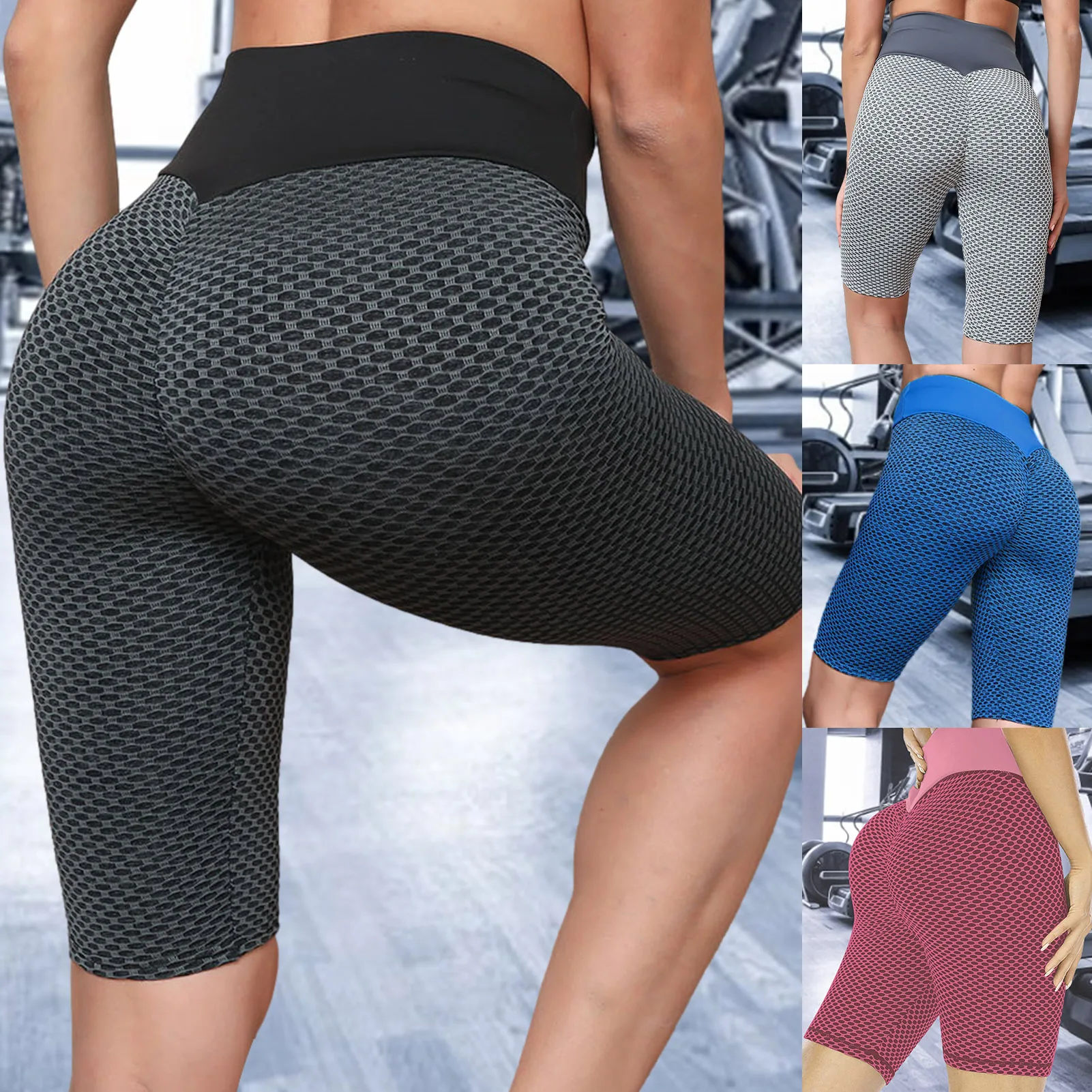 

Шорты для йоги, байкерские шорты для женщин с высокой талией, для подтяжки ягодиц, шорты для сухой йоги, женские шорты для тренировок, фитнес...