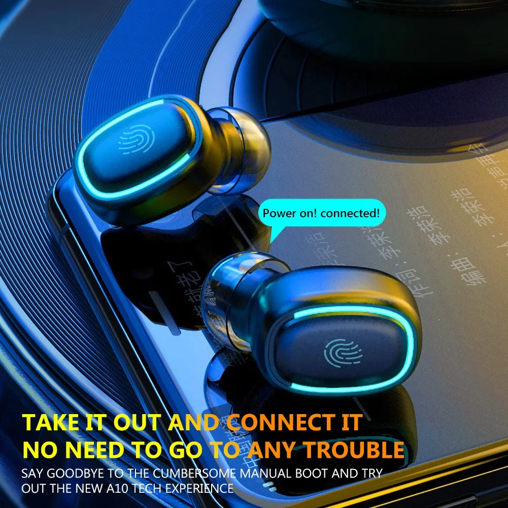 A10 наушники вкладыши TWS Bluetooth 5 0 Беспроводной Наушники Hi Fi в сенсорный Управление