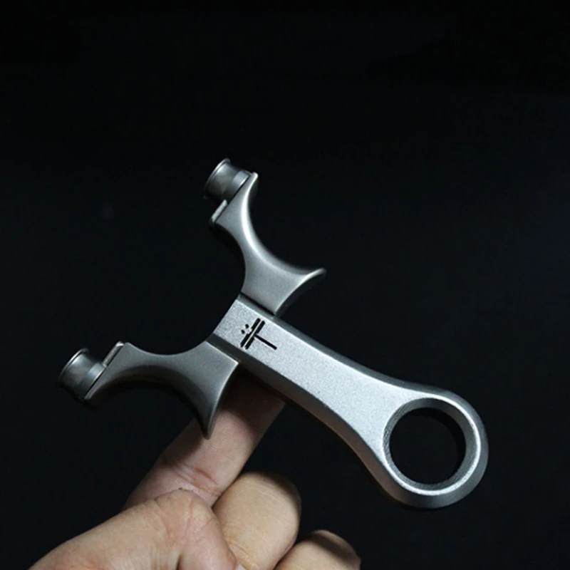 Precision TC21 Titanium Alloy Slingshot Catapult with Flat Rubber Band Powerful Hunting Shooting Sling shot Adjustable Bow Head | Спорт и