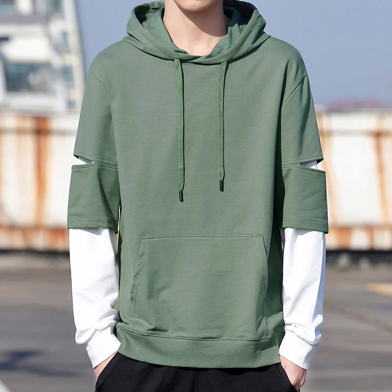 

Casual Pullover Fashion Men 2021 Hoodies Tracksuit Male Hombre Sportswear Spring Sweatshirts Autumn Patchwork Hip Hop Classic
