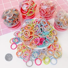 100 pçs/caixa bonito crianças fio elástico faixa de cabelo corda meninas sem costura faixa de borracha scrunchies goma para o laço de cabelo meninas rabo de cavalo titular (2)