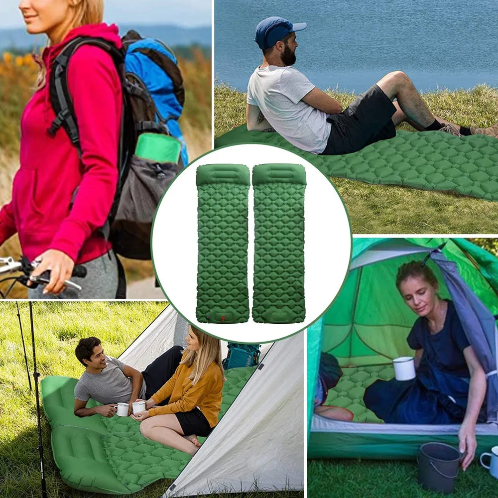 Надувной воздушный матрас легкий влагостойкий складной для отдыха на открытом