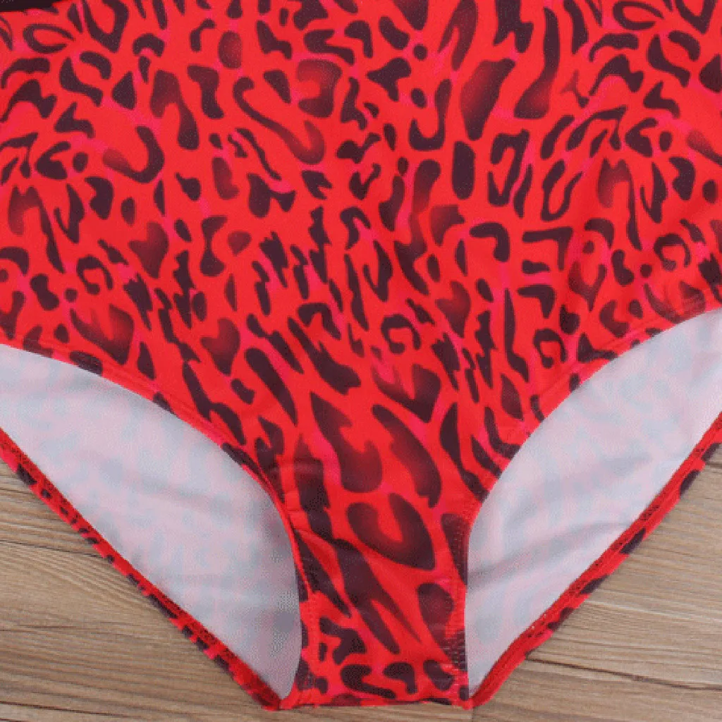 SAGACE женский купальник большого размера с выбитым леопардовым принтом в стиле