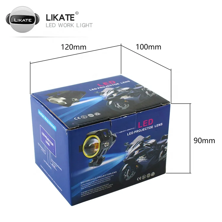 

Lkt 1PCS 125W Motorcycle LED Headlight 12V 3000LMW U5 Motorbike Driving Spotlights Headlamp Moto Spot Head Light Lamp DRL
