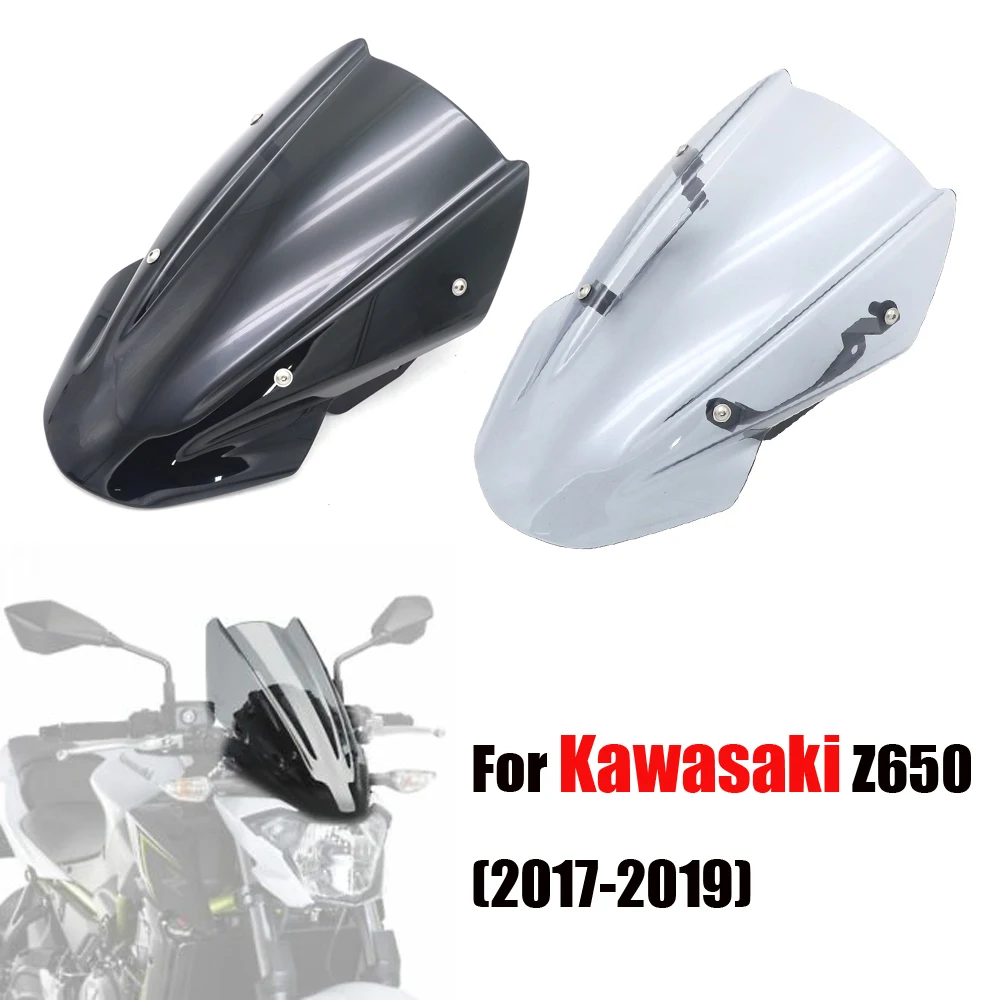 

Motorcycle Accessories Sports WindScreen Windshield Viser VIsor Wind Deflectors Fits For Kawasaki Z650 2017 2018 2019 Z 650