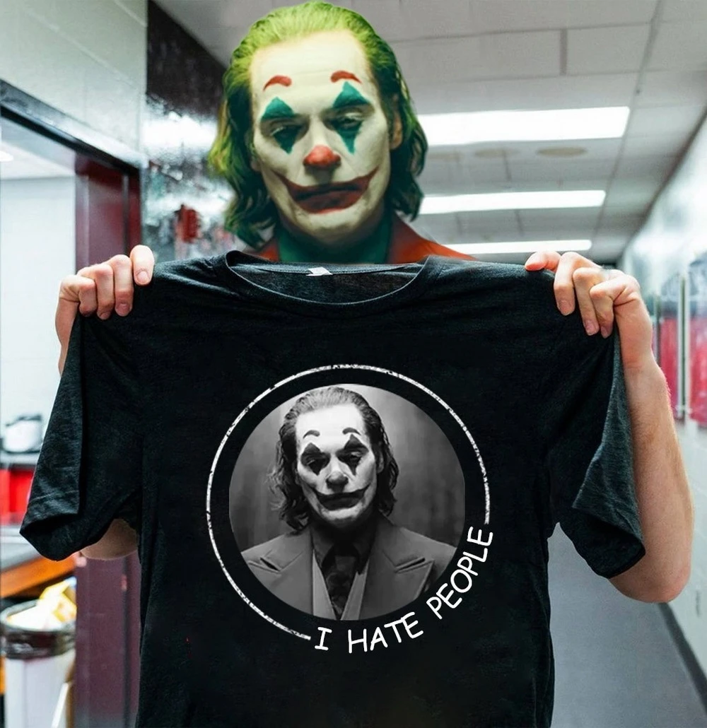 Футболка унисекс с надписью Joker I Hate People свободная футболка| |