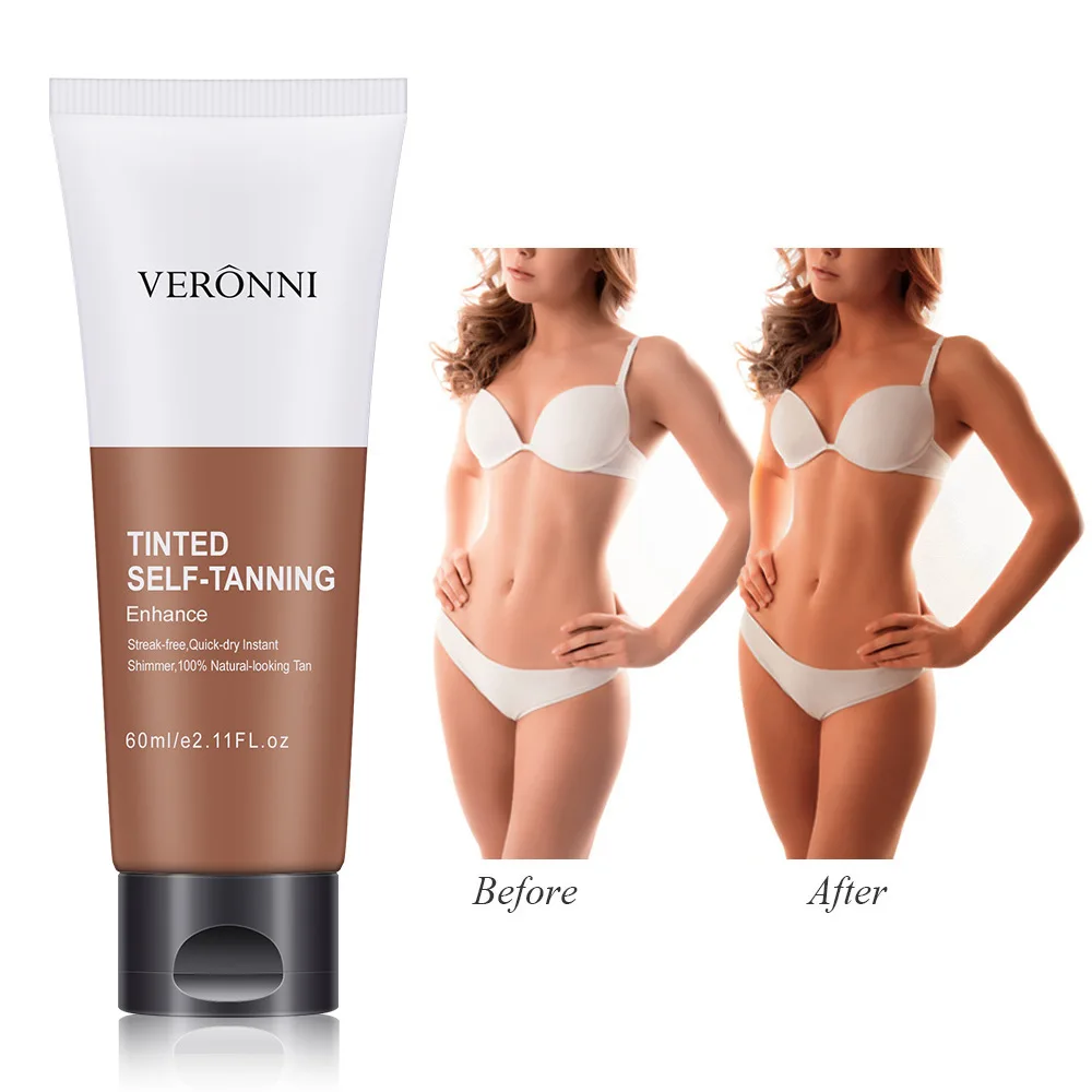 

VERONNI Body Tanning Lotion Nourishing Skin Moisturizing Body Lotion Sun-free Skin Lightening Cream for Dark Skin