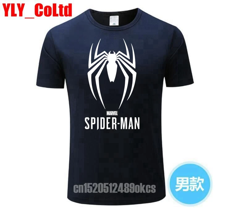 Бренд Marvel Человек паук видеоигра игровые мужские футболки крутая Мужская