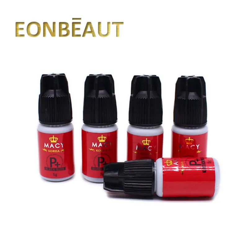 Клей для наращивания ресниц MACY Type P + черный 2 бутылки 5 мл 1 сек|Клей ресниц| |