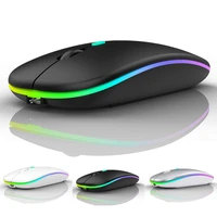 wireless mouse 2 4ghz receiver optical adjustable silent with led rgb mice usb rechargeable mouse for pc gaming laptops notebook