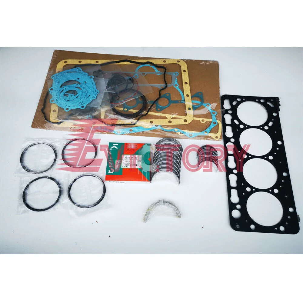 

for KUBOTA V3307T V3307-DI V3307 overhaul gasket kit + main conrod con rod bearing