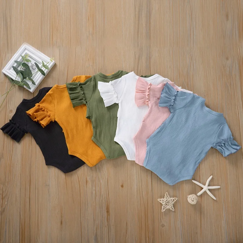 

Baby Girls Bodysuits Clothes Cute Summer Short Sleeve Newborn Infant Bebes jumpsuit baby cotton bodysuit