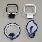 Светодиодный ные настенные светильники, современные круглые квадратные лампы черного цвета с кольцами, 12 Вт, для гостиной, спальни, ванной комнаты