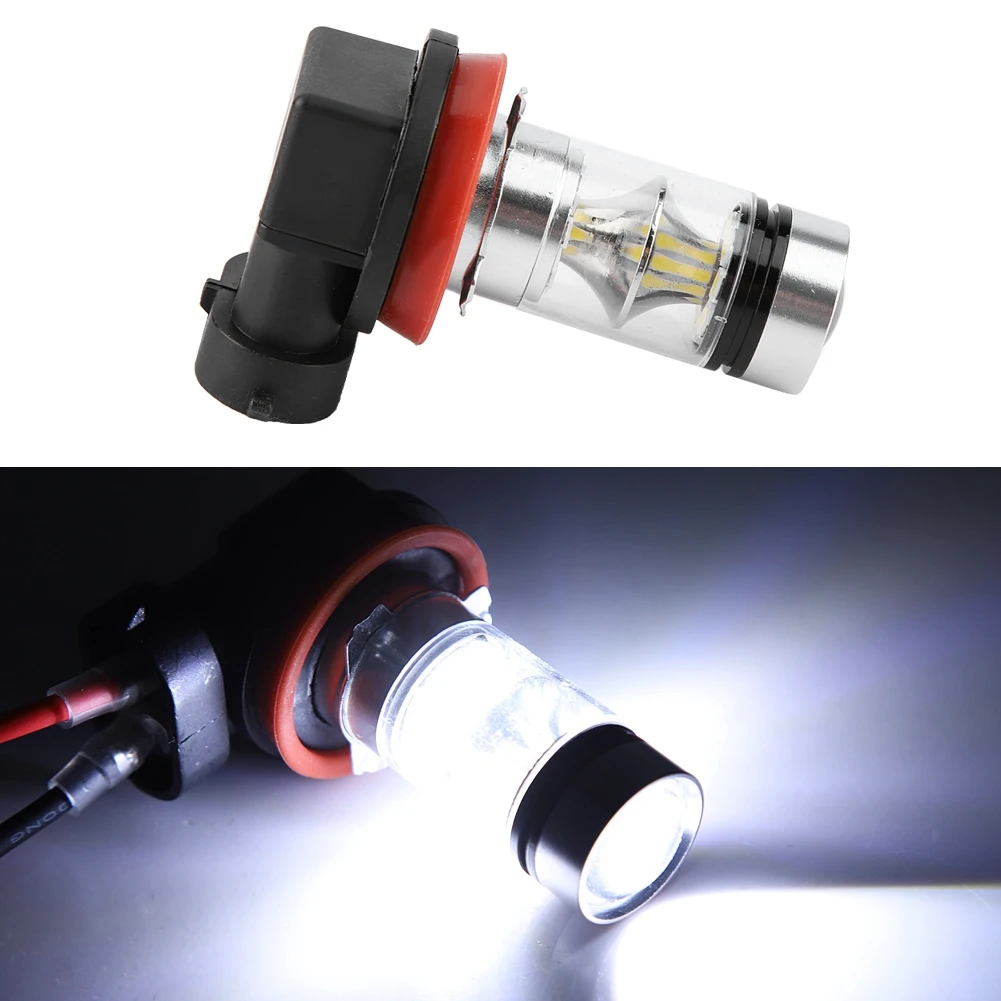 

H11 H8 Fog Light 100W 20LEDs Car Fog Lamp Headlight Bulb White Fog Lamp H11 3030-20 (1000LM High Brightness)