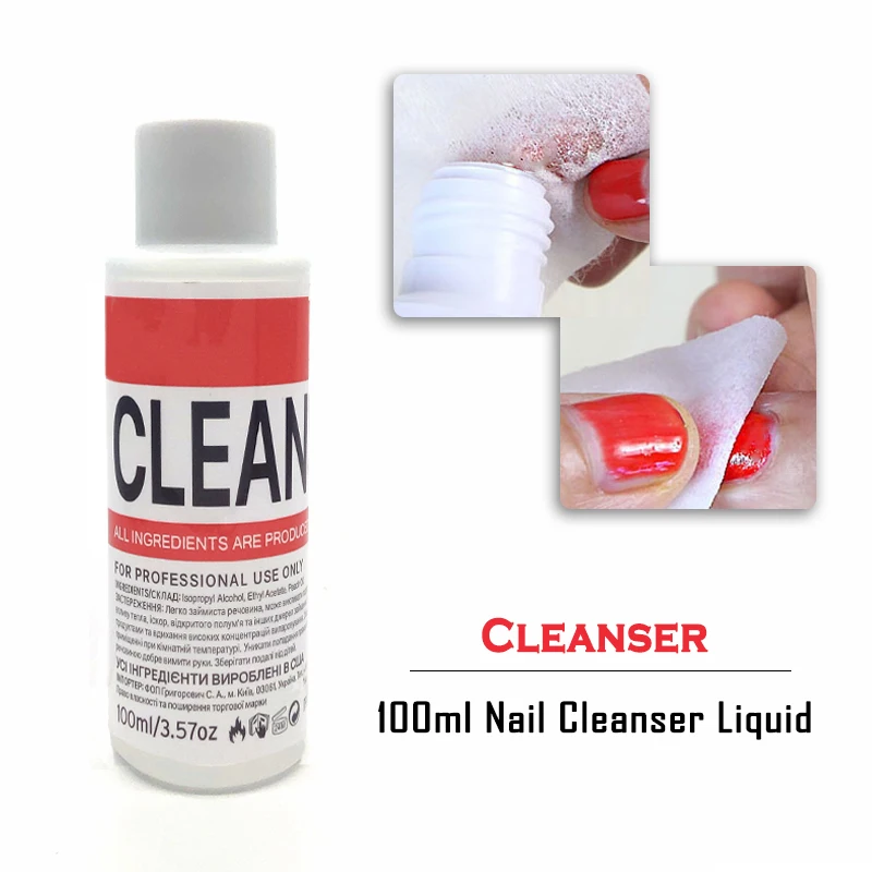 Новейший гель для наращивания ногтей 30 г, прозрачный дизайн ногтей, полигель, долговечный УФ-светодиодный акригель, набор, Слип-раствор, жидкий набор - Цвет: 100ml cleanser