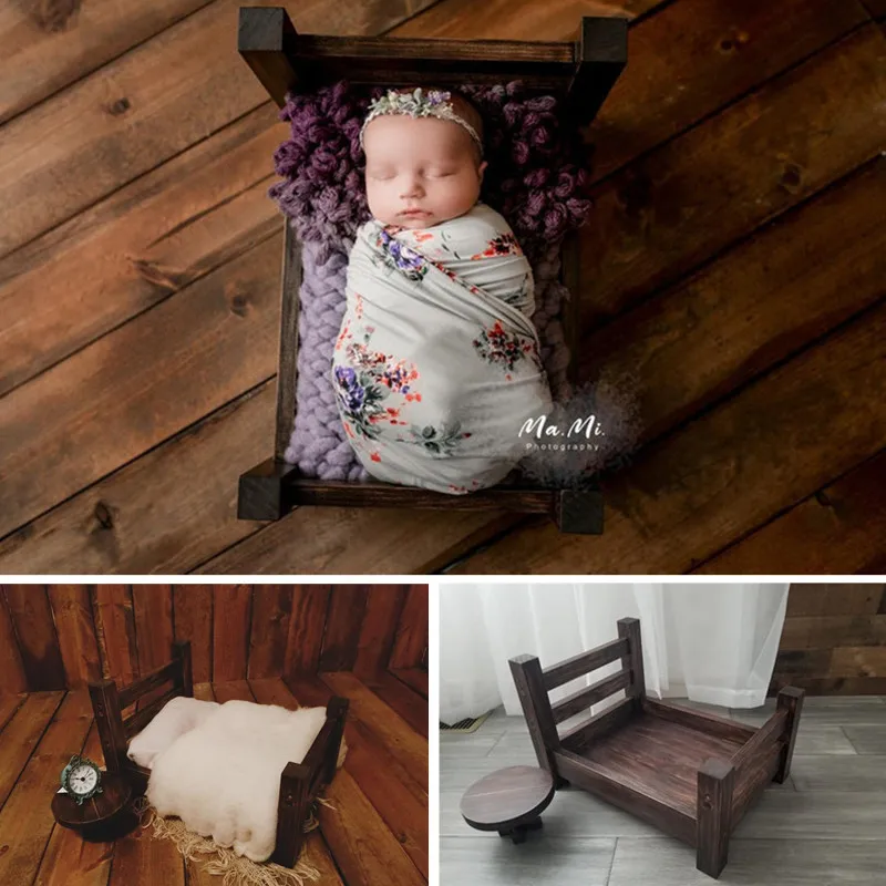 Реквизит для фотосъемки новорожденных мальчиков деревянная винтажная кровать журнальный столик набор детская фотосессия мебель Fotografie акс... от AliExpress RU&CIS NEW