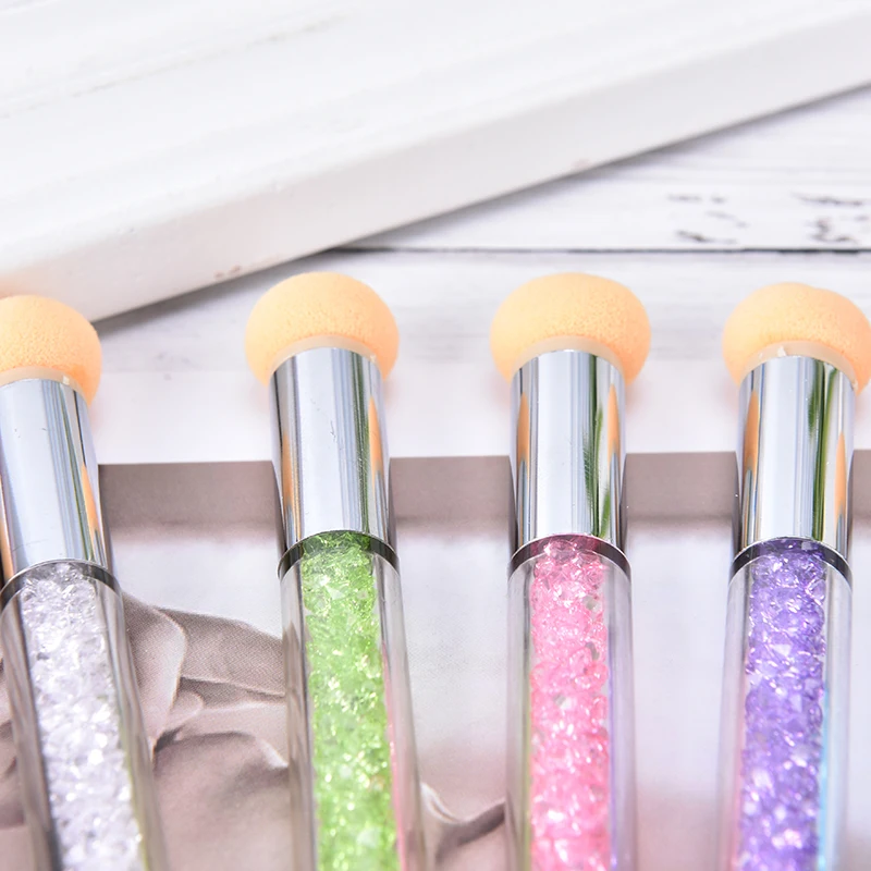 Двойные головки для дизайна ногтей губка градиентная кисть акриловый Гель-лак